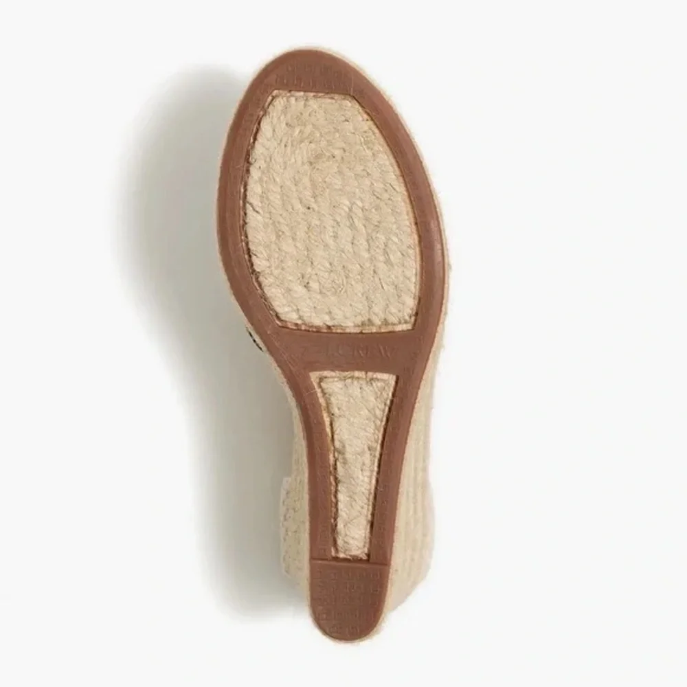J. Crew Factory | Canvas espadrille wedges Pale Clay Or Flax